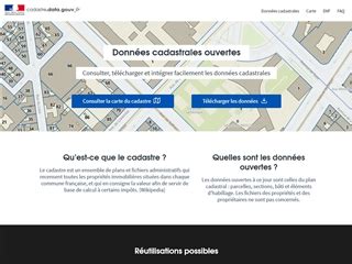 cadastrare|Données cadastrales ouvertes .
